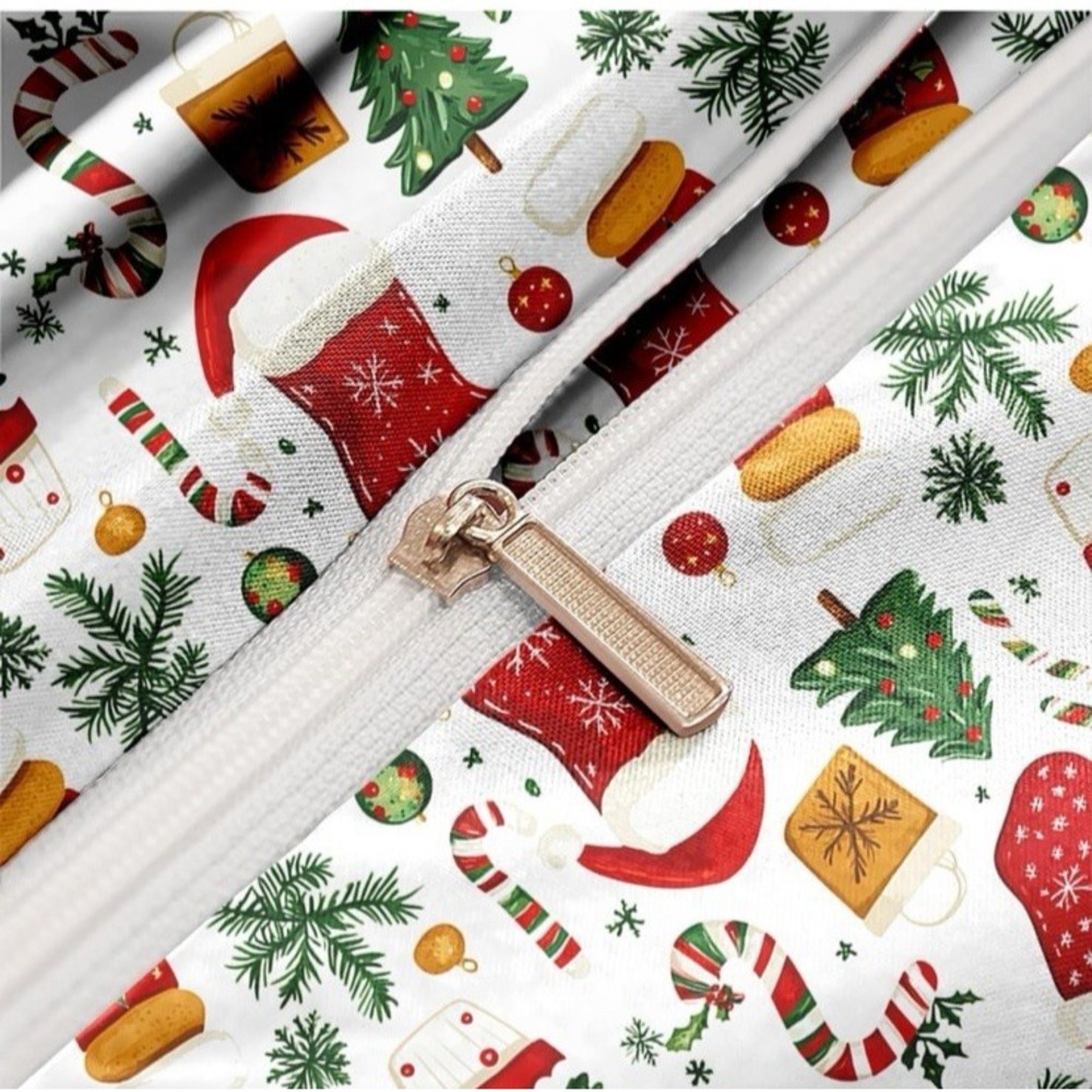 Christmas Duvet Cover Full Size Set - Extra Soft Full Duvet Cover with 2 Pillow - Picture 6 of 12